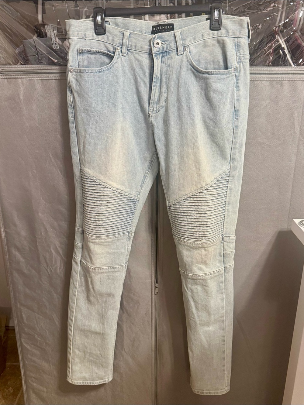 Bullhead Light Blue Men's Skinny Biker Jeans